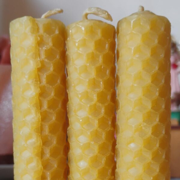 Velas de miel artesanales - Imagen 2